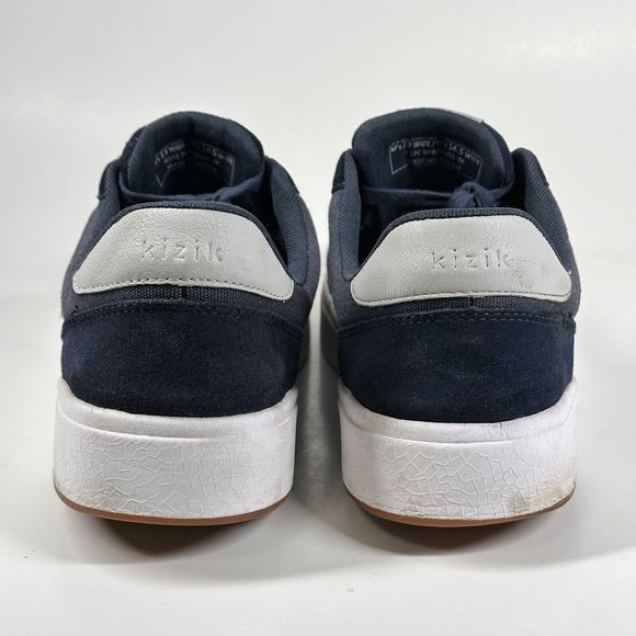Kizik The Prague Navy Blue Canvas Suede Sneakers Shoes Mens 13 Wide W 14.5 Wide - Picture 8 of 16